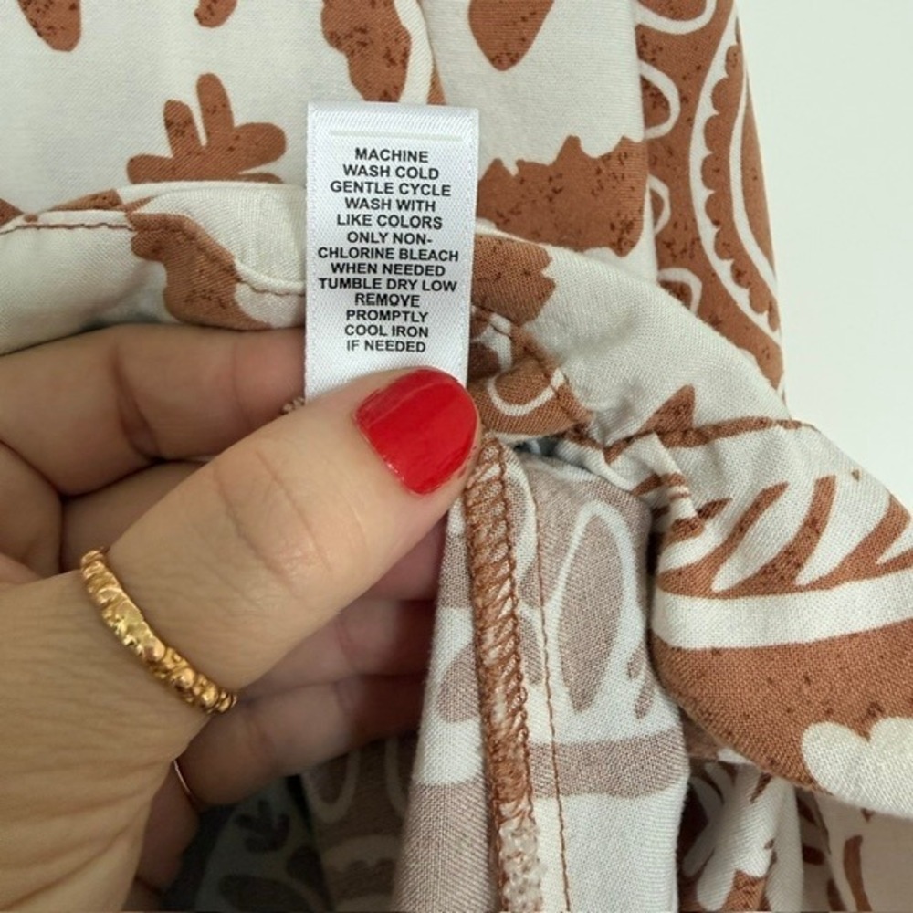 Cato Boho Paisley Pocket Dress XL | Lace Detail | Flowy Cottagecore Style - Picture 9 of 10